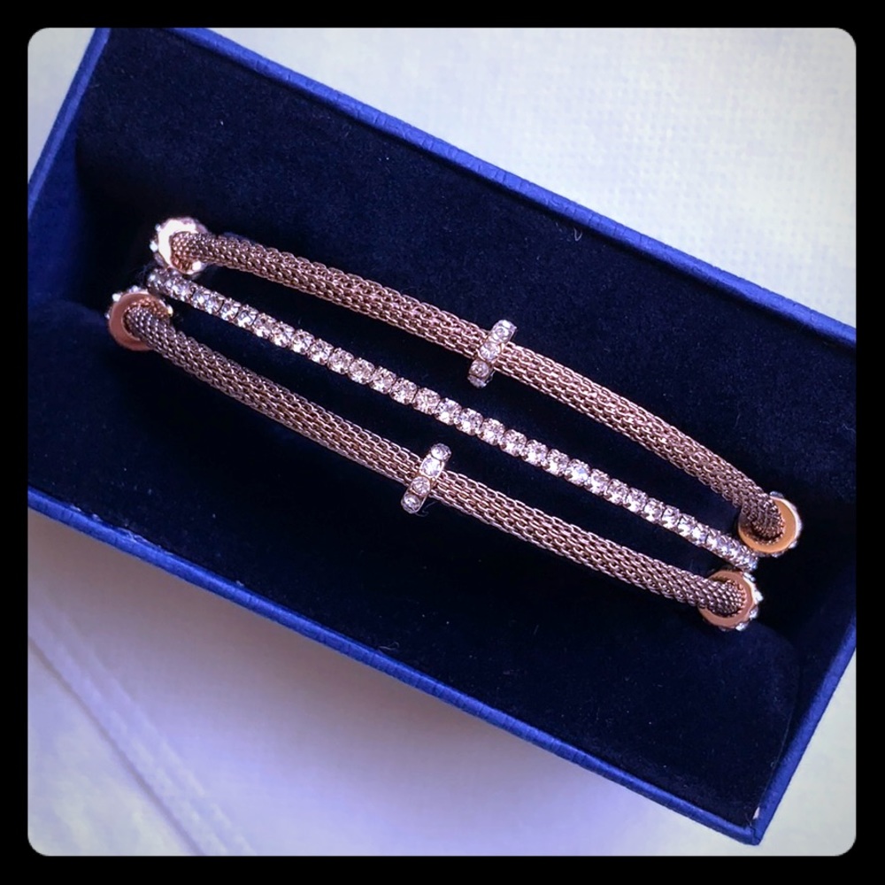 Swarovski bangle rose gold crystal bracelet